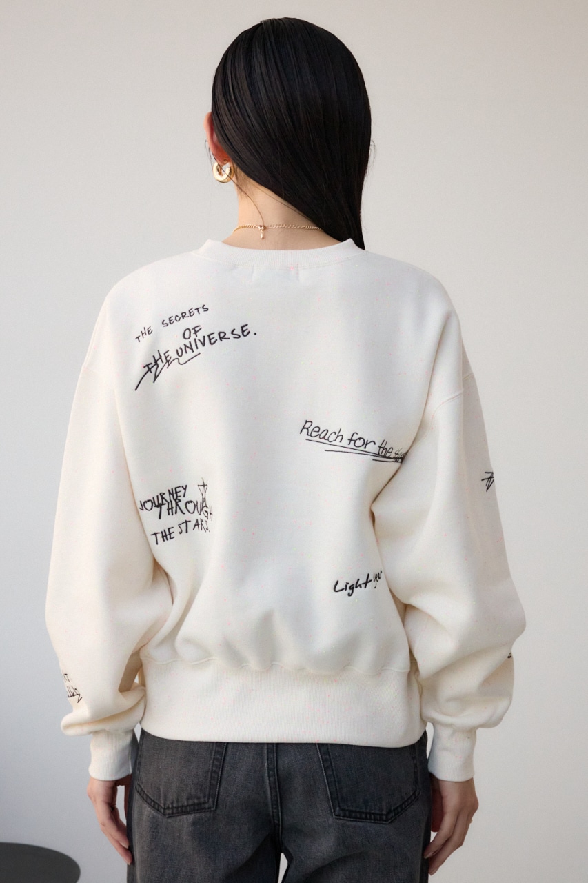 ランダムロゴウラケトップス O/WHT FREE