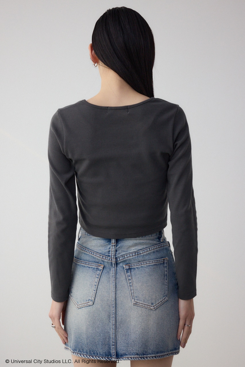 【WICKED×AZUL】ロゴリブショートトップス C.GRY FREE