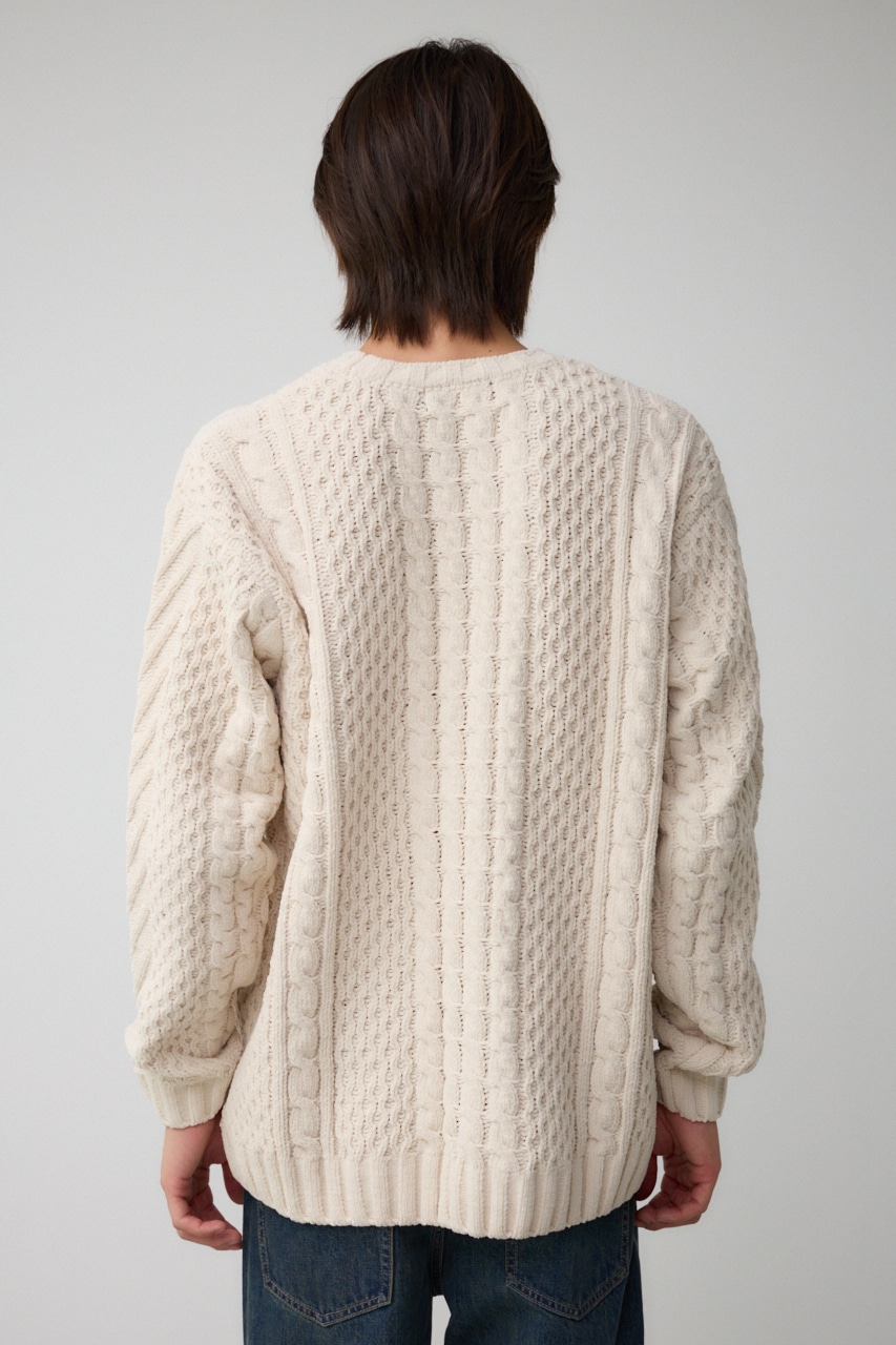 シェニールケーブルニット IVOY S-M