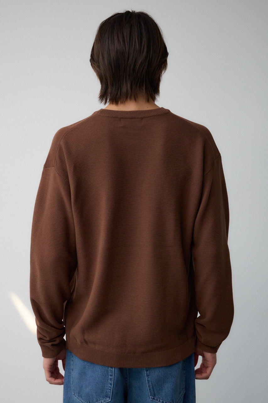 ベーシックガーターニット BRN M