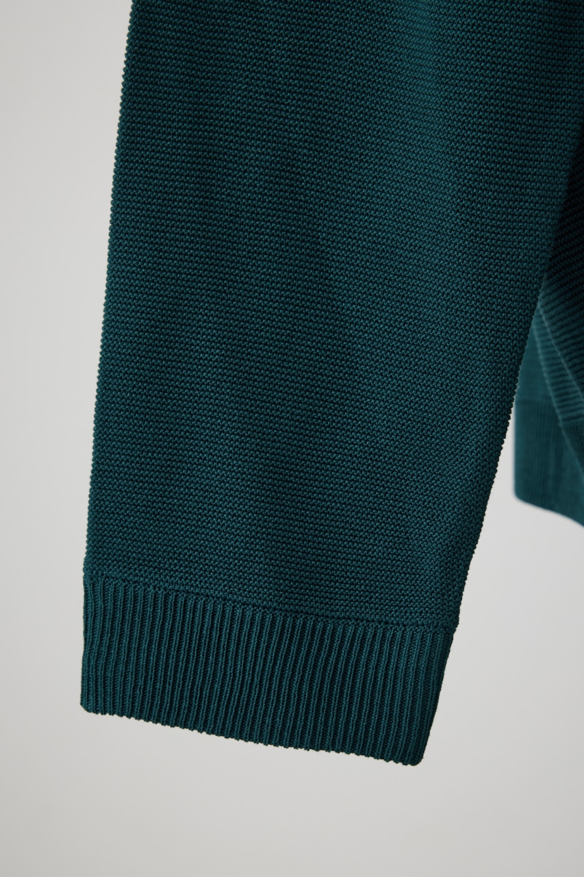 ベーシックガーターニット GRN L