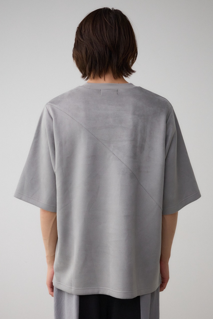 フェイクスウェード切替トップス GRY FREE