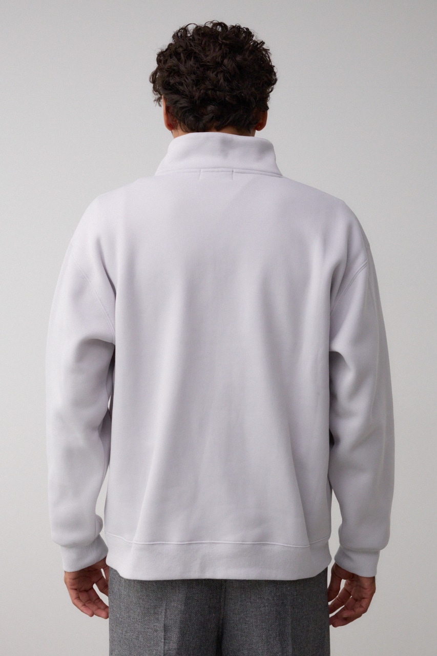 裏起毛ロゴハーフジッププルオーバー L/GRY FREE