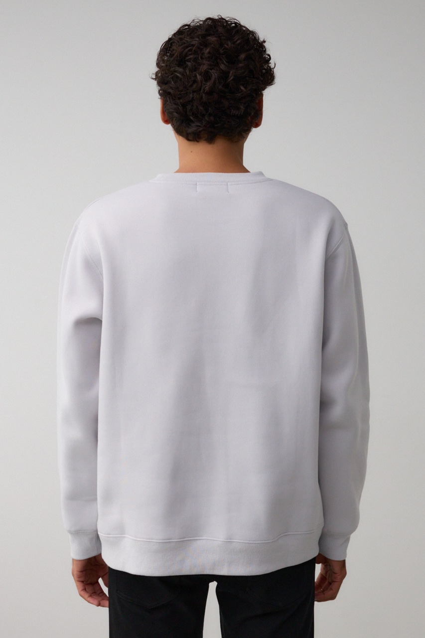 裏起毛ネック刺繍プルオーバー L/GRY M