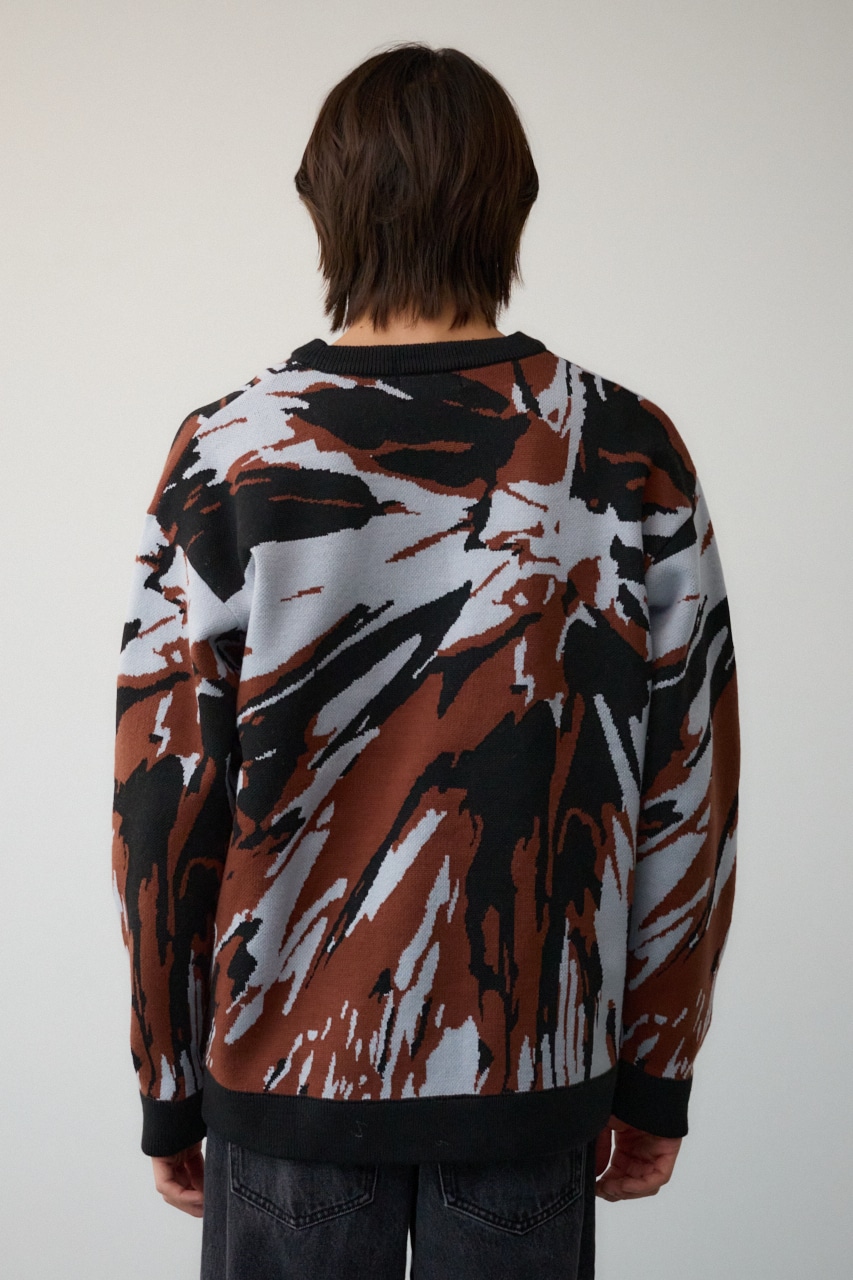 アグリゲーションジャガードニット 柄BRN M