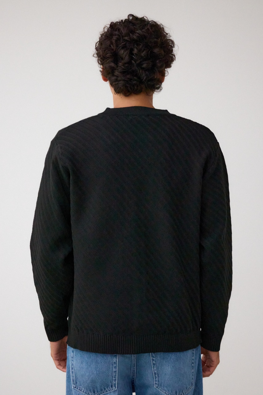 バイヤスセットカーディガン BLK FREE