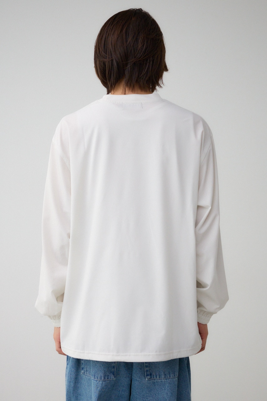 異素材ドッキング刺繍トップス O/WHT FREE