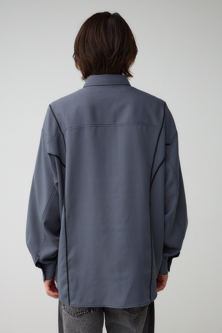 アウトステッチオーバーシャツ GRY FREE