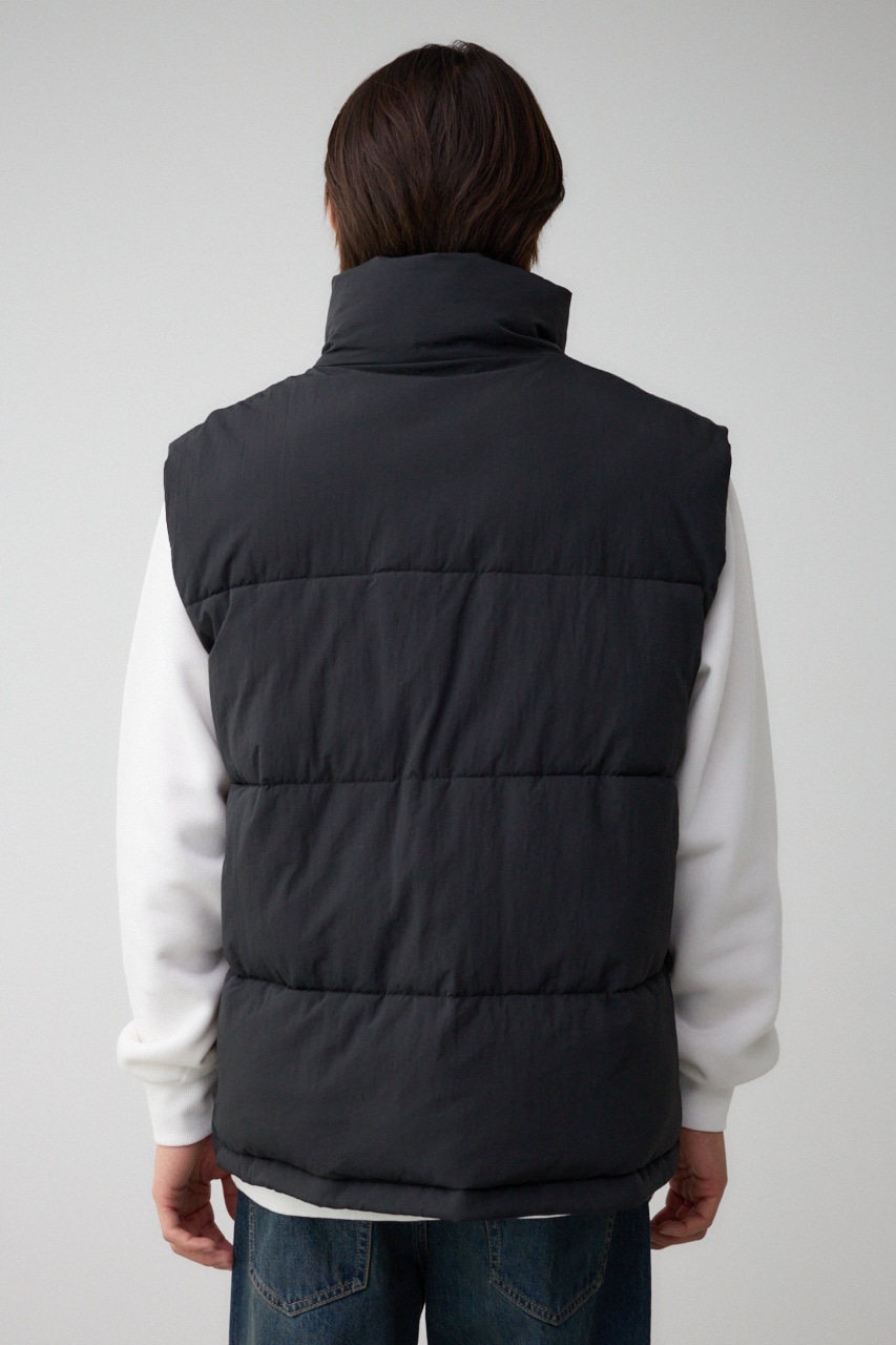 スタンドカラー中綿ベスト BLK FREE