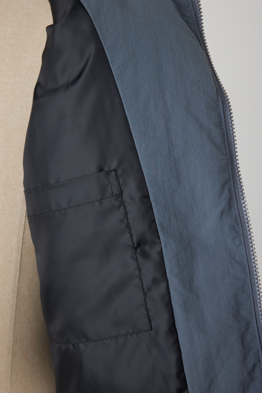 スタンドカラー中綿ベスト GRY FREE