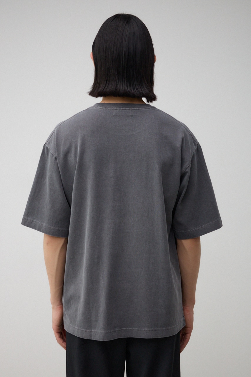 ピグメントサイドスリットTEE BLK M