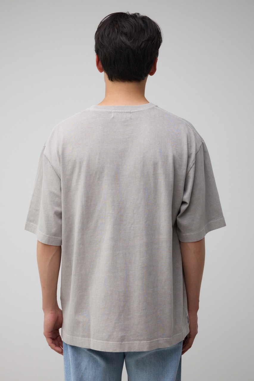 ピグメントサイドスリットTEE L/GRY M