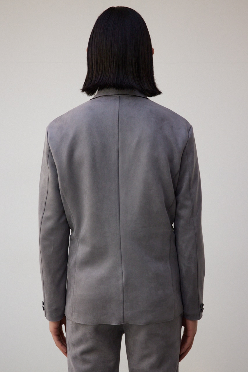 プリマベーラフェイクスウェードジャケット GRY M