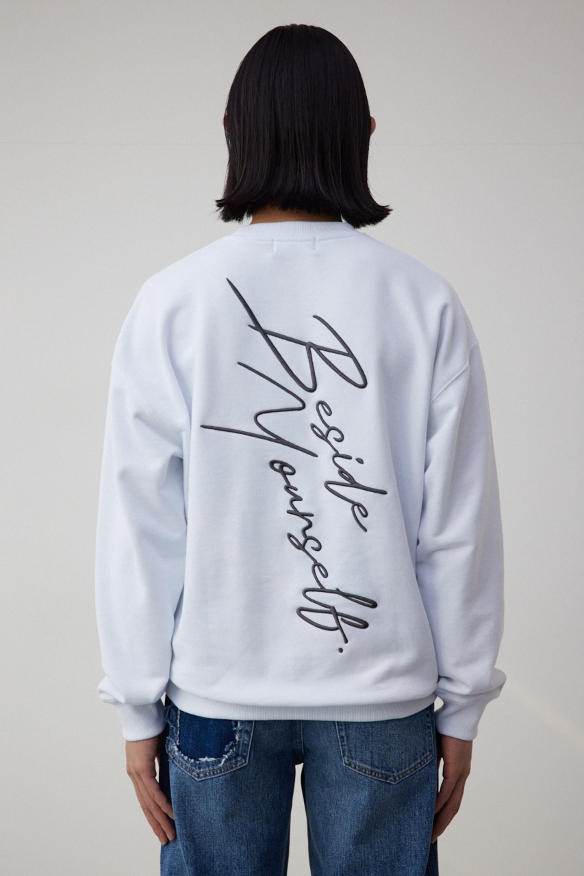 3D刺繍バックグラフィックスウェット WHT FREE