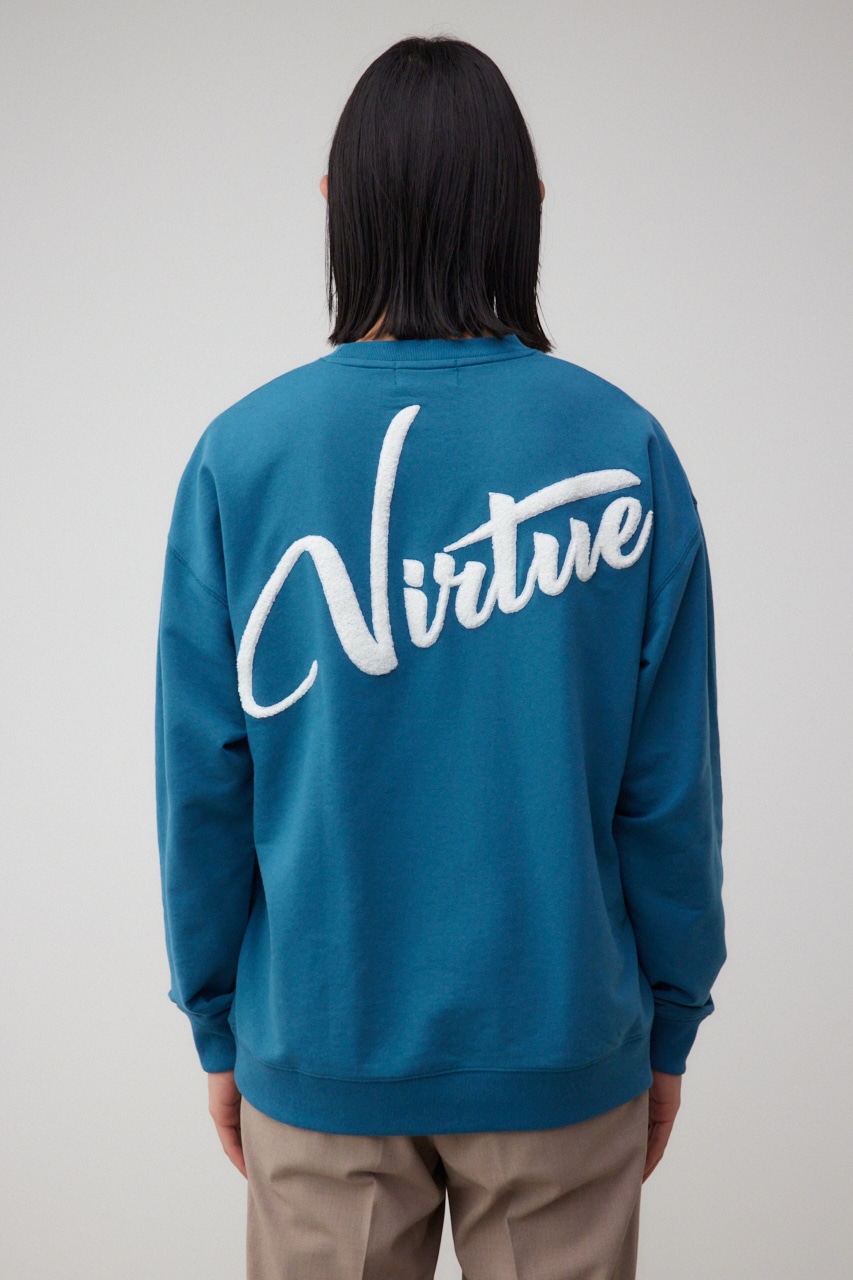 バックサガラ刺繍ロンT BLU FREE