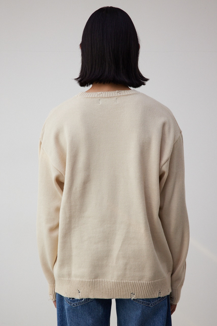 フォトプリントニットトップス IVOY FREE