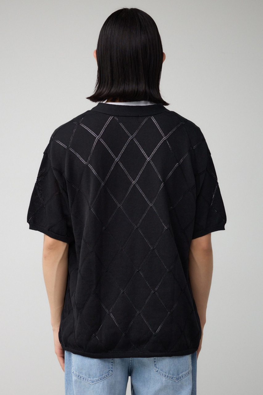 スカシアミレイヤードニット BLK M