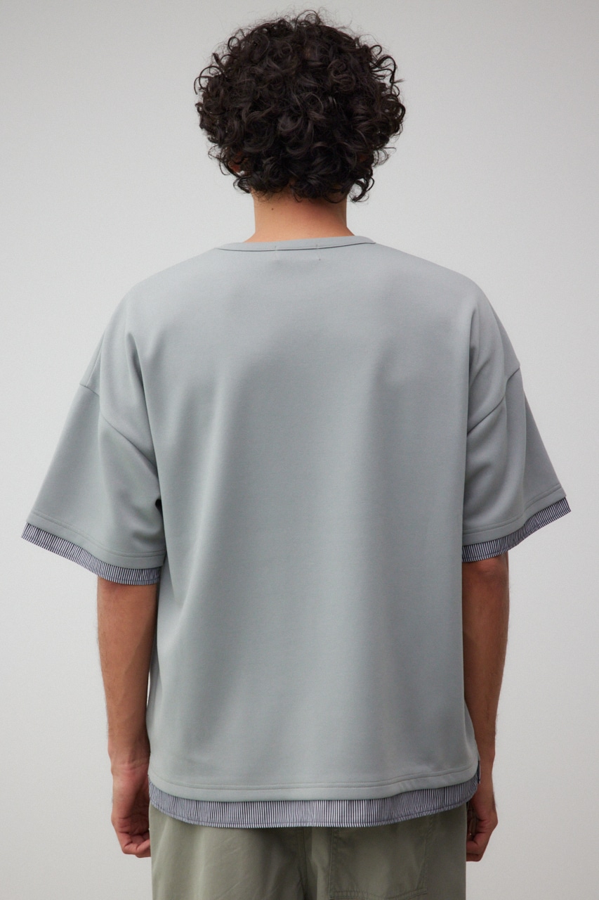 ダンボールシャツレイヤードトップス GRY FREE