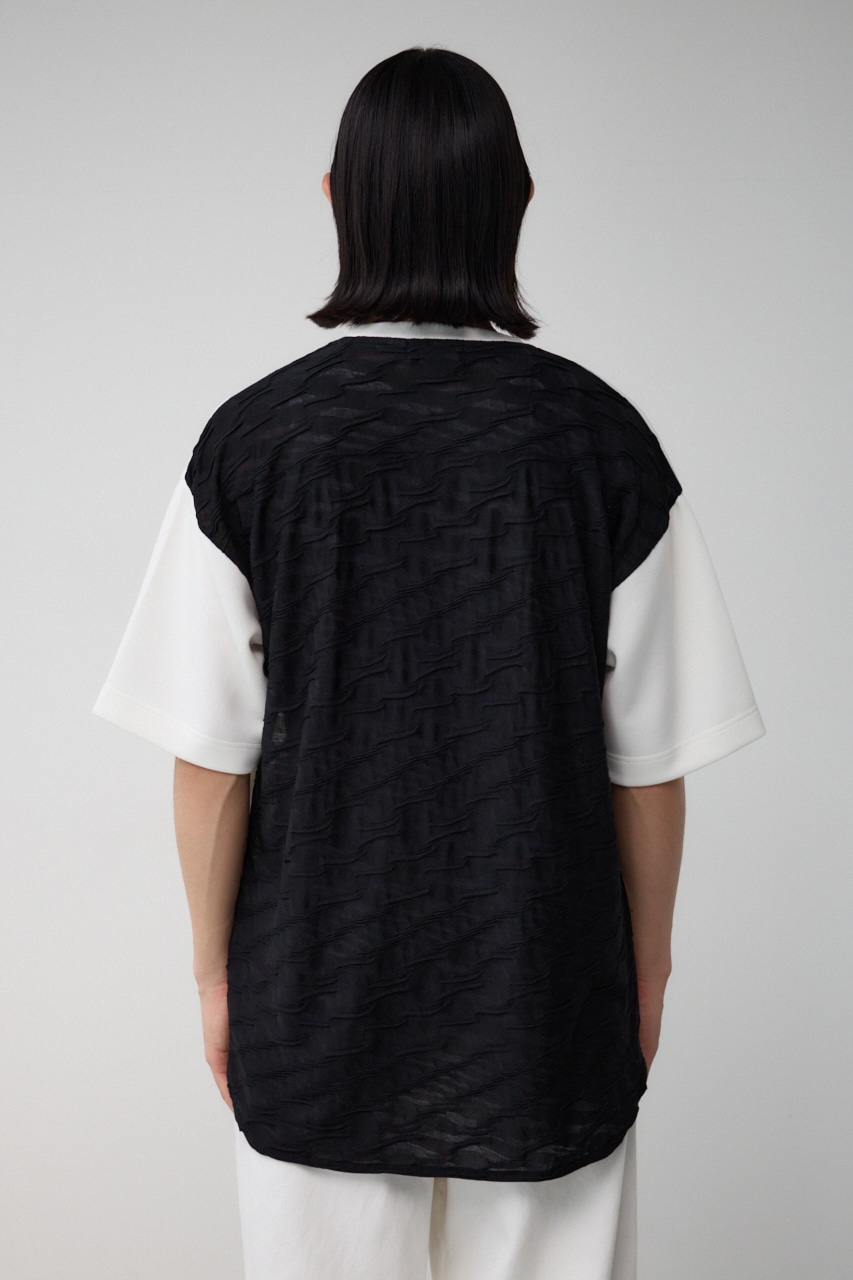 スウィッチングビッグTシャツ 柄WHT FREE