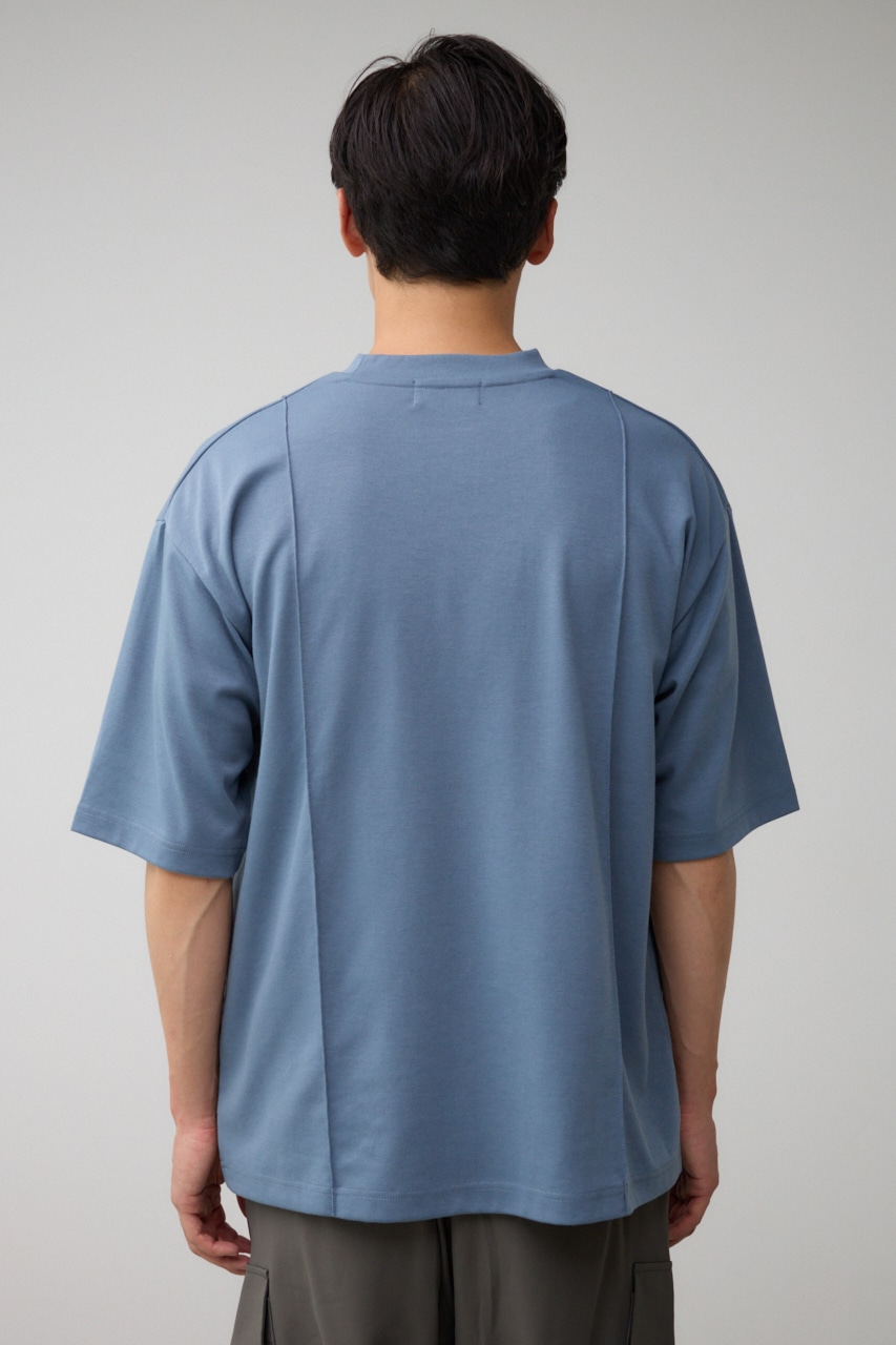 ピンタック1ポイント刺繍TEE L/BLU FREE