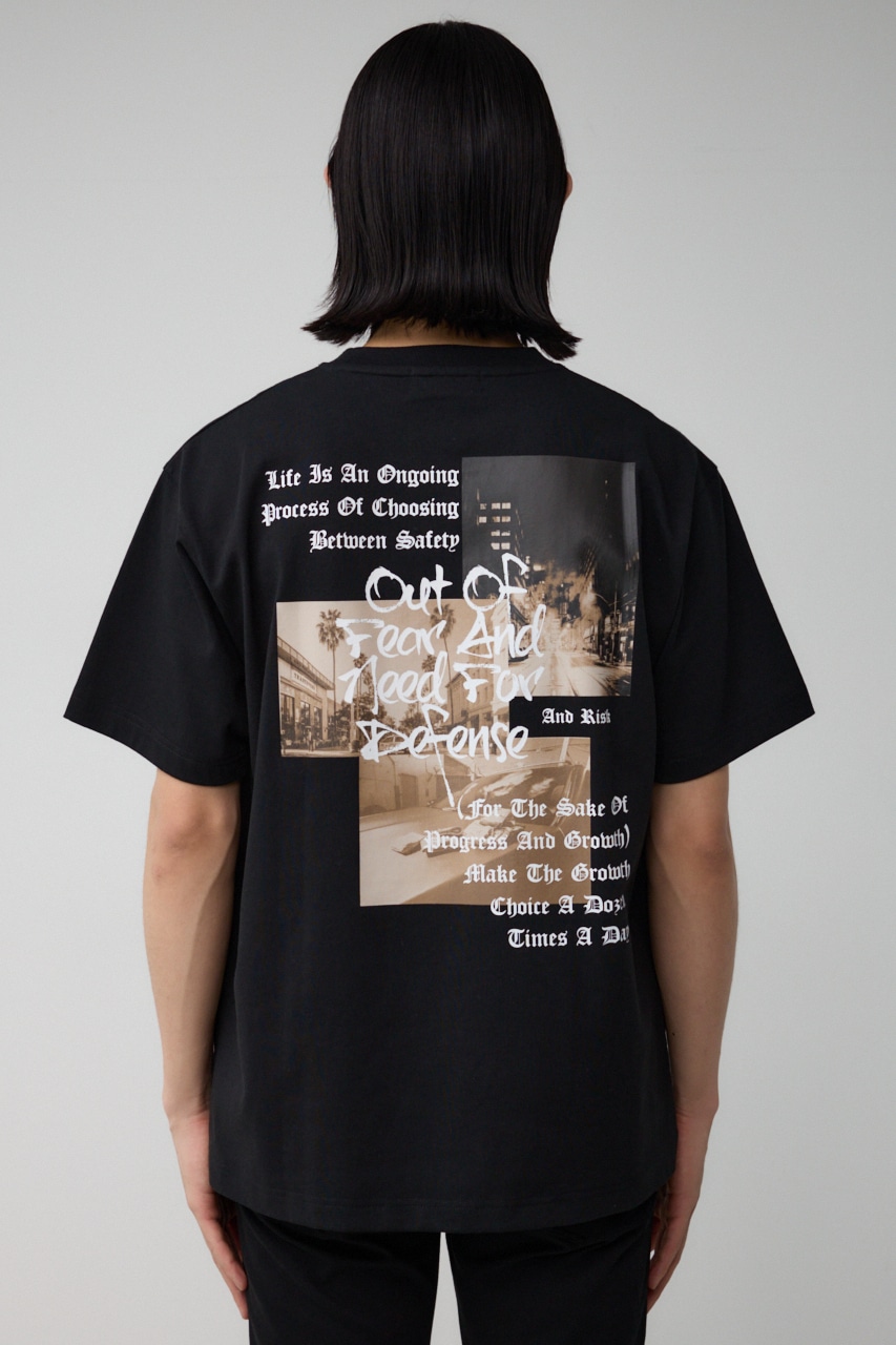 スリーフォトバックTEE BLK S