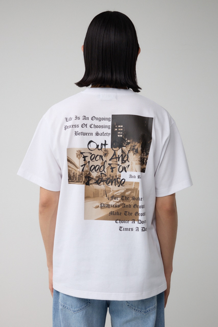スリーフォトバックTEE WHT S