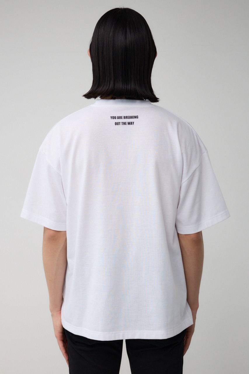 ブロンズエンボス半袖TEE WHT FREE