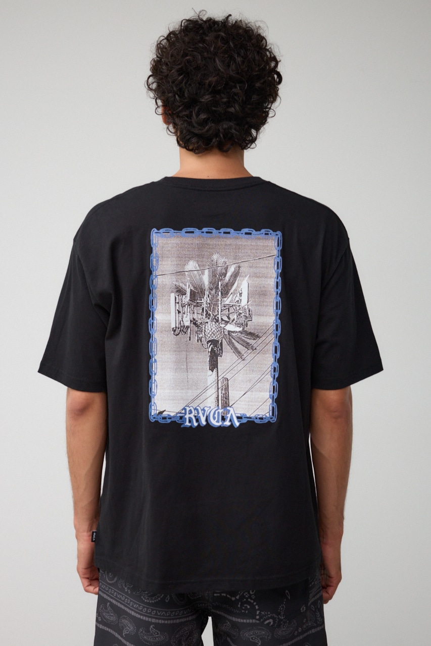 RVCA×AZUL バックフォトT L/BLK FREE
