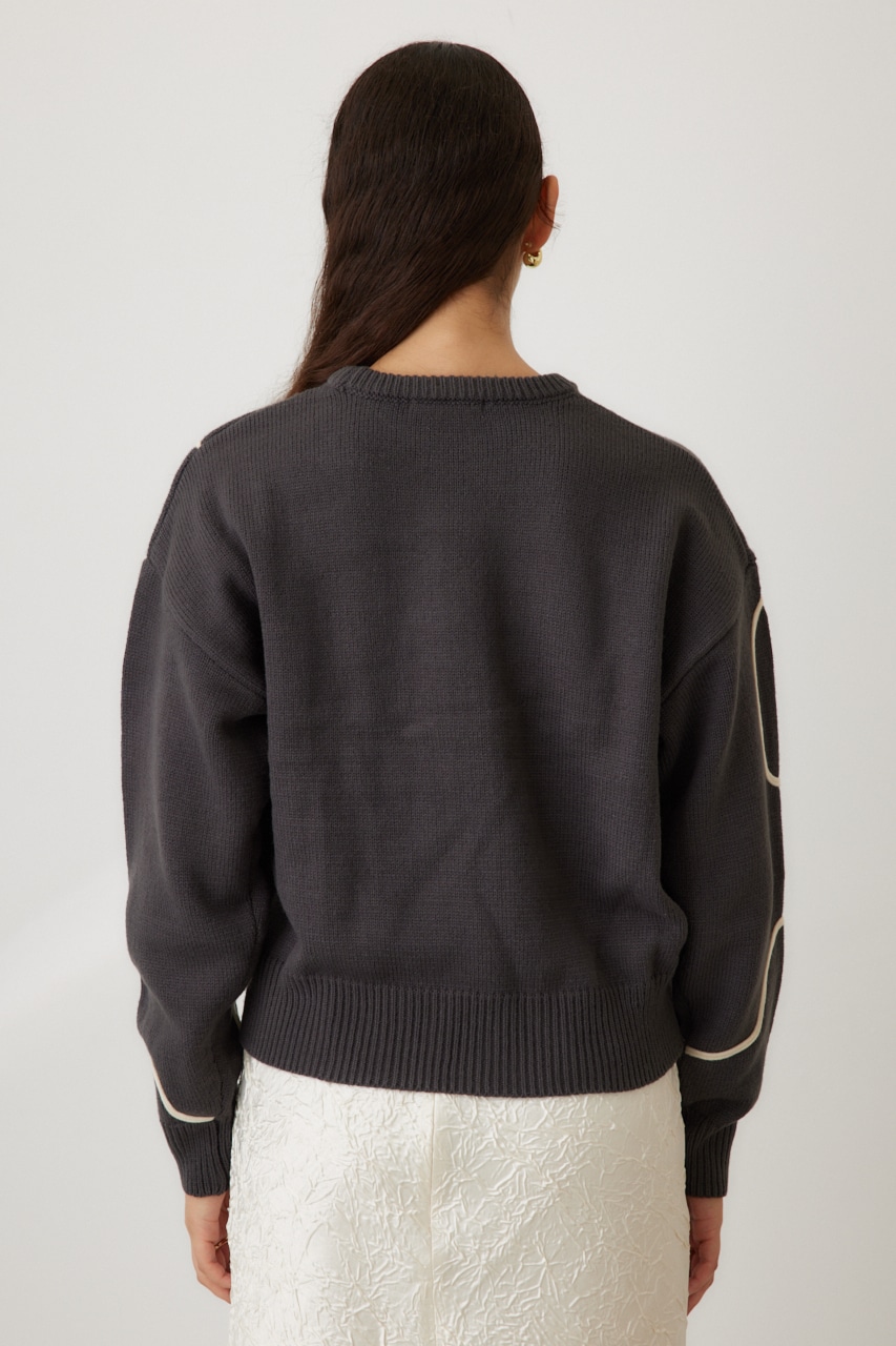 コードエンブロイダリーニット GRY FREE