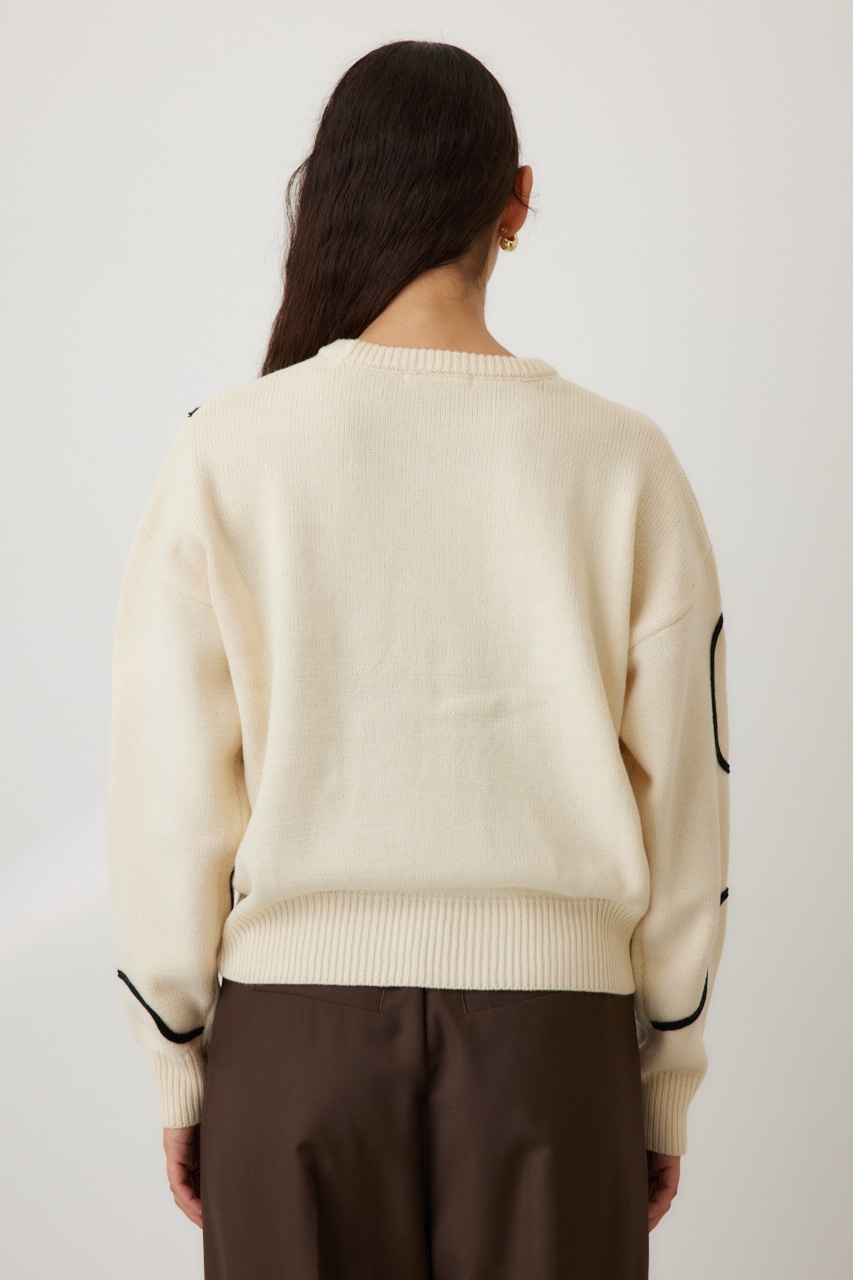 コードエンブロイダリーニット O/WHT FREE