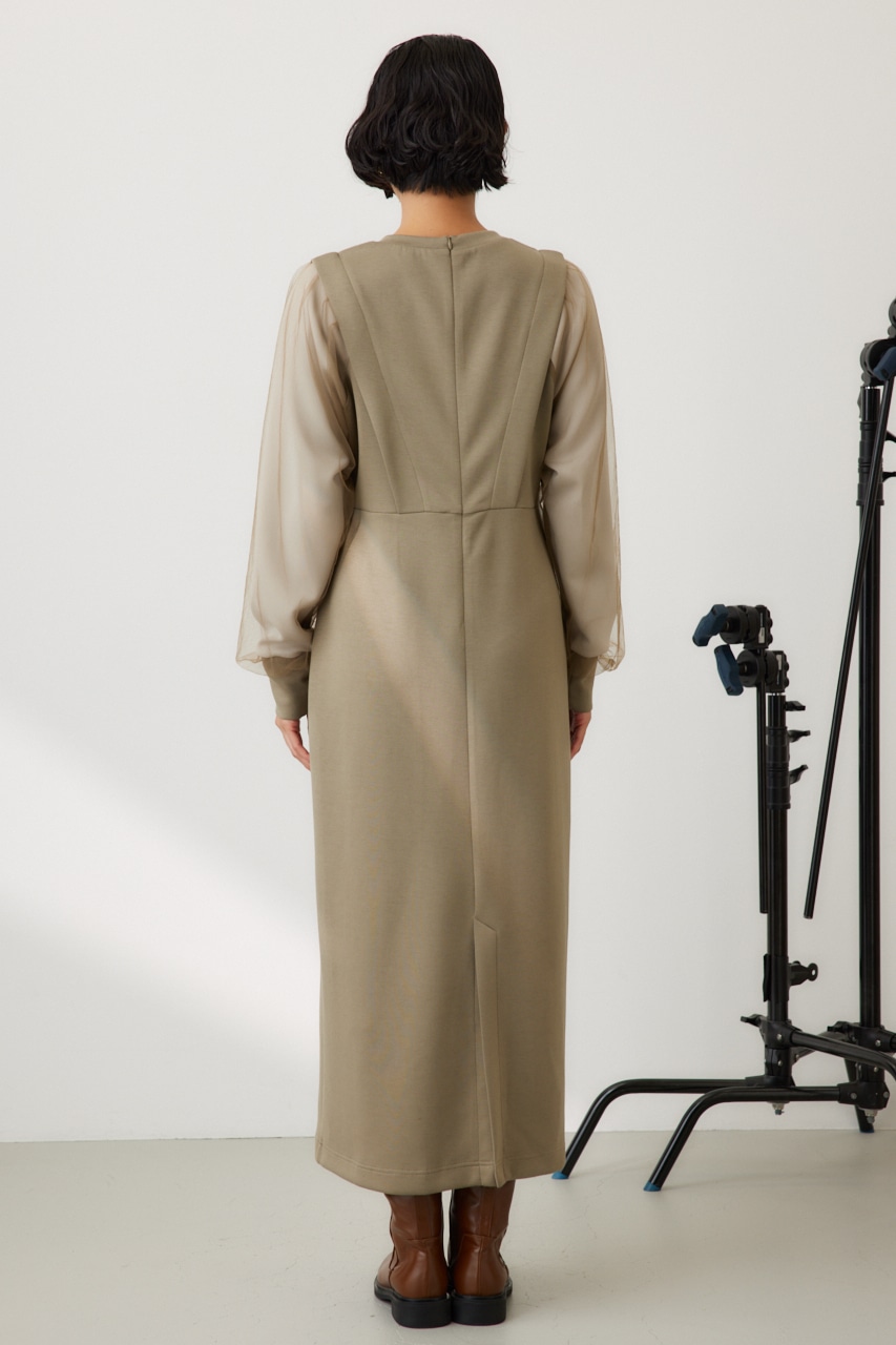 チュールスリーブドッキングワンピース KHA FREE