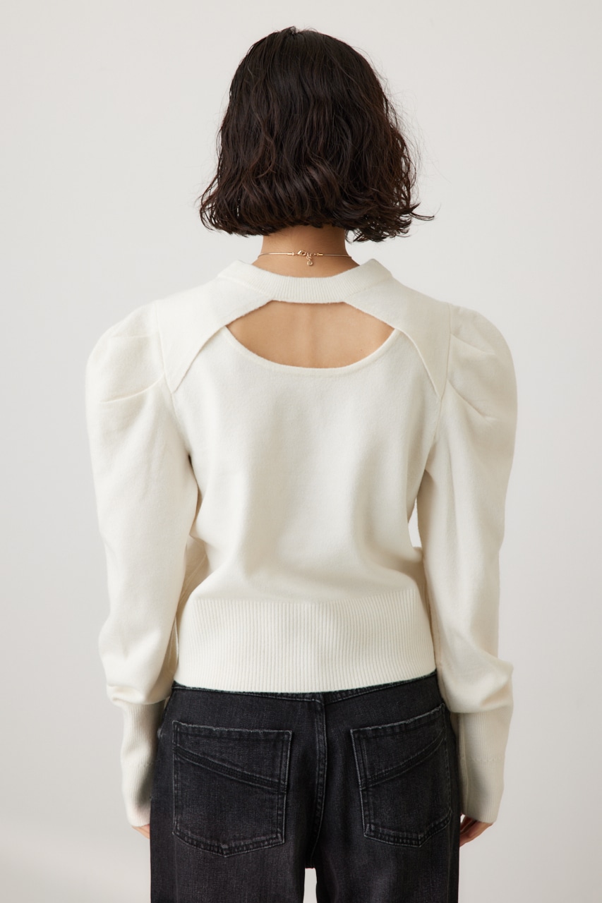 タックスリーブニット O/WHT FREE