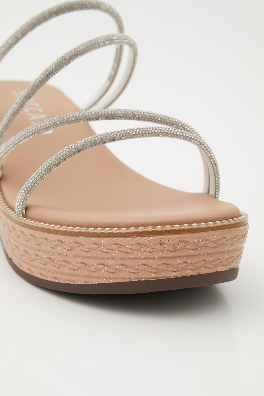 コードストラップウェッジヒールサンダル SLV 24.0cm