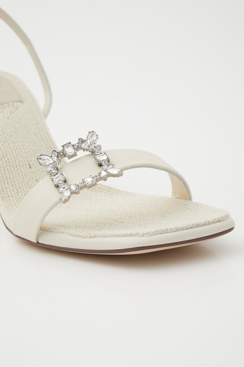 エルザプチピンヒールサンダル WHT 22.0cm