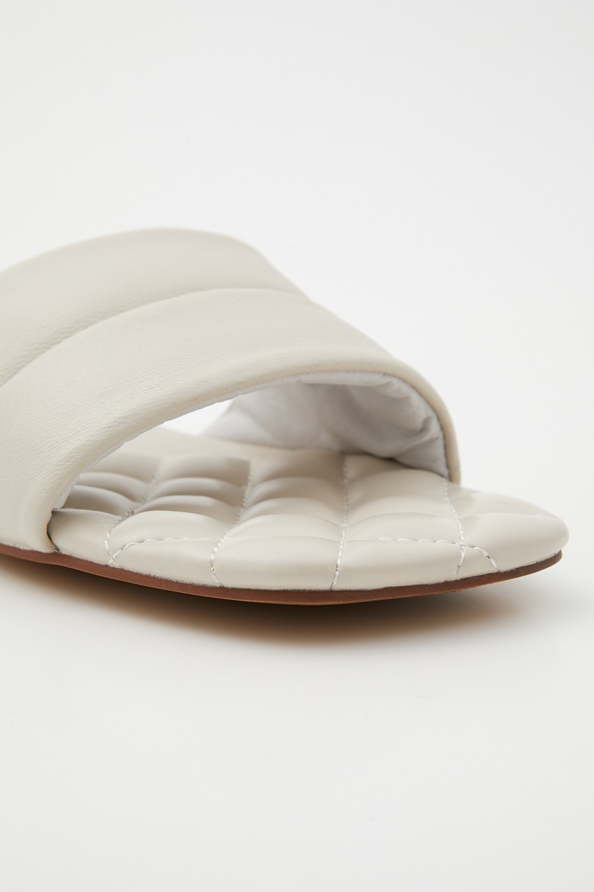 キルティングフラッフィーフラットミュール WHT 24.0cm