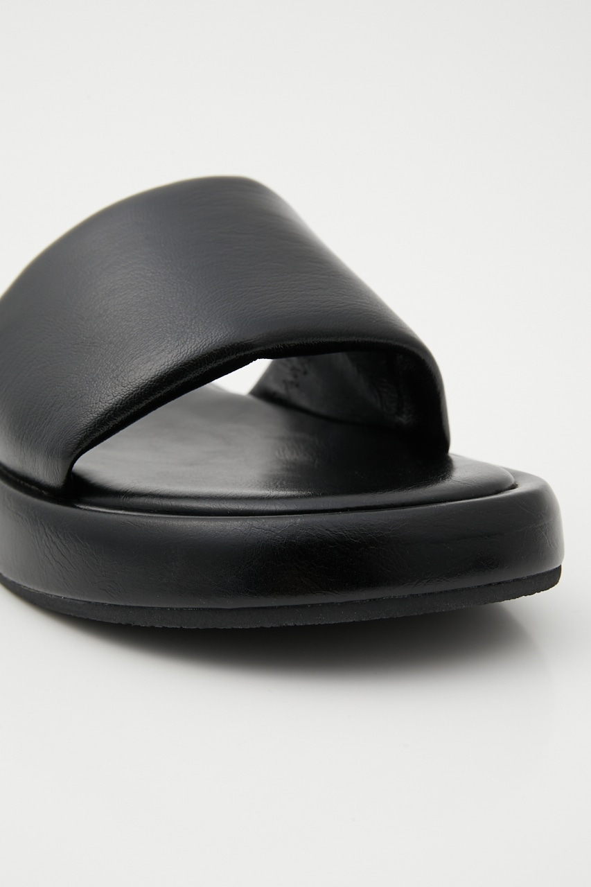 ラウンディッシュスリッパサンダル BLK 24.0cm