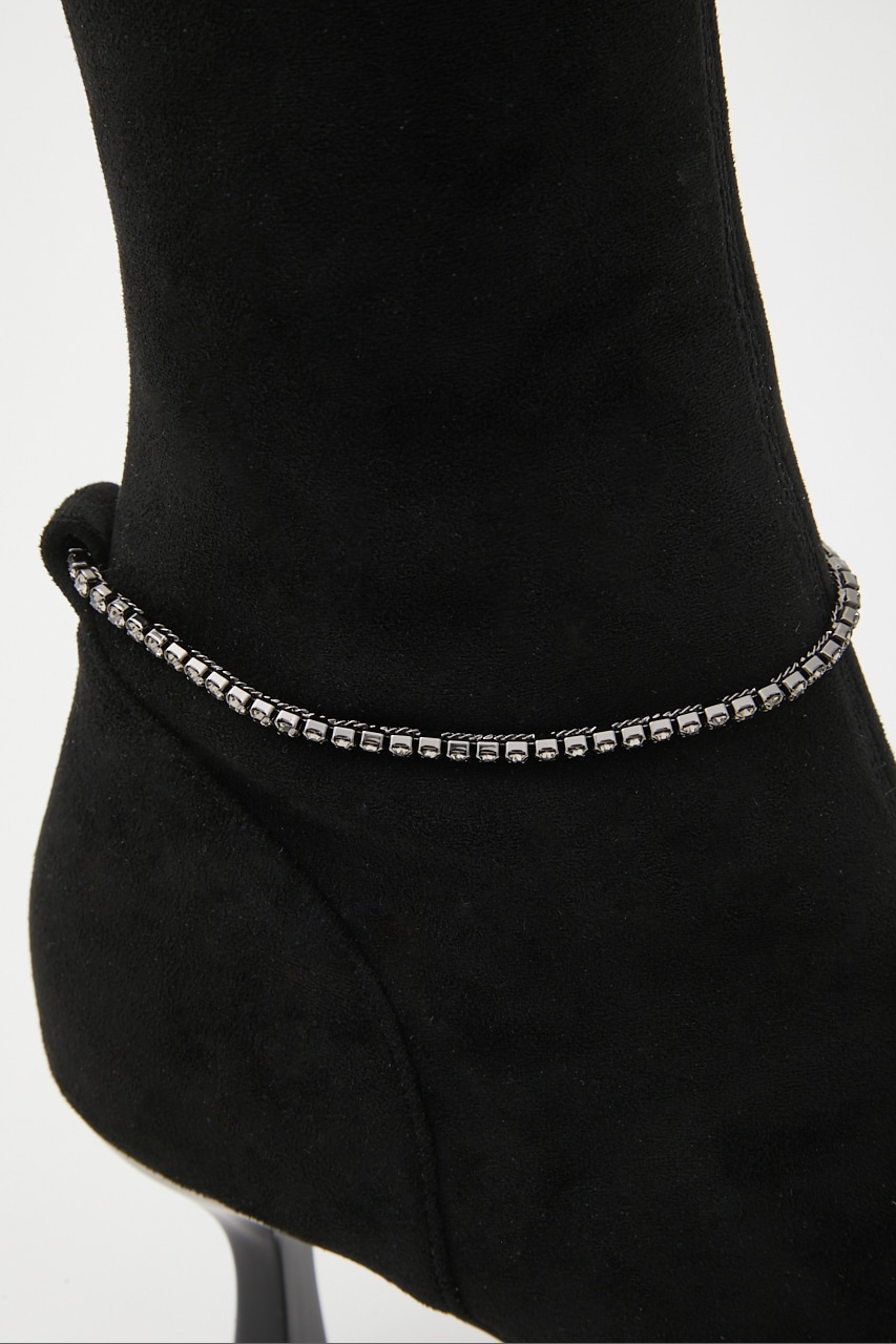 ラリアピンヒールニーハイブーツ BLK 23.0cm