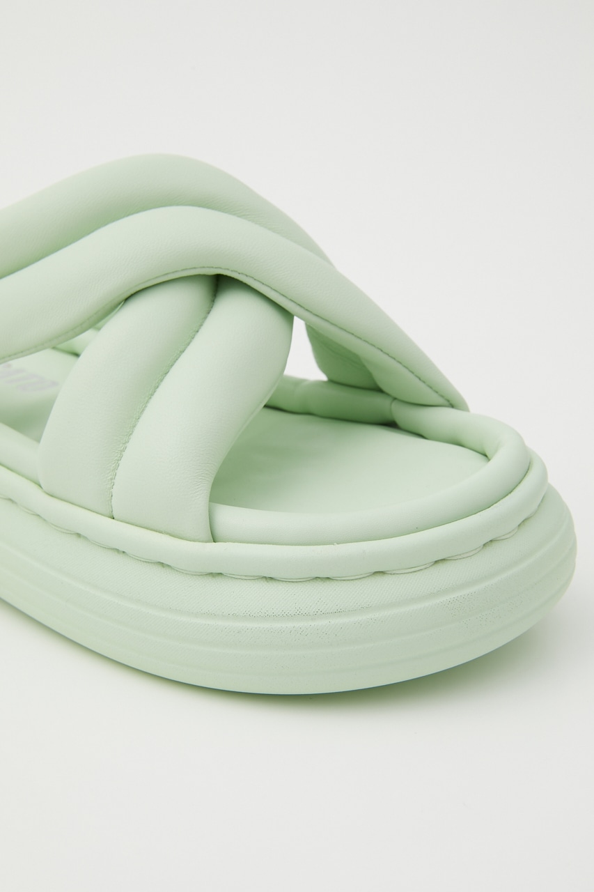 パファーライトクロスサンダル GRN 22.0cm