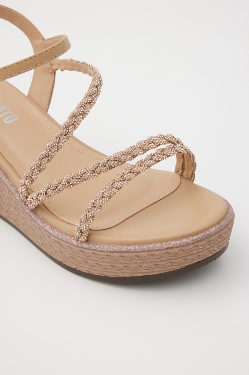 プルスコードストラップウェッジヒールサンダル APR 22.5cm