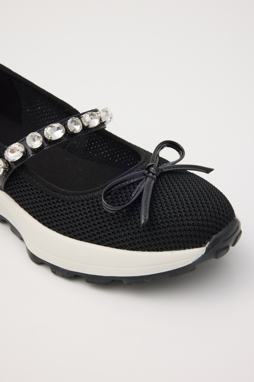 メリージェーンコンビスリッポン BLK 24.0cm