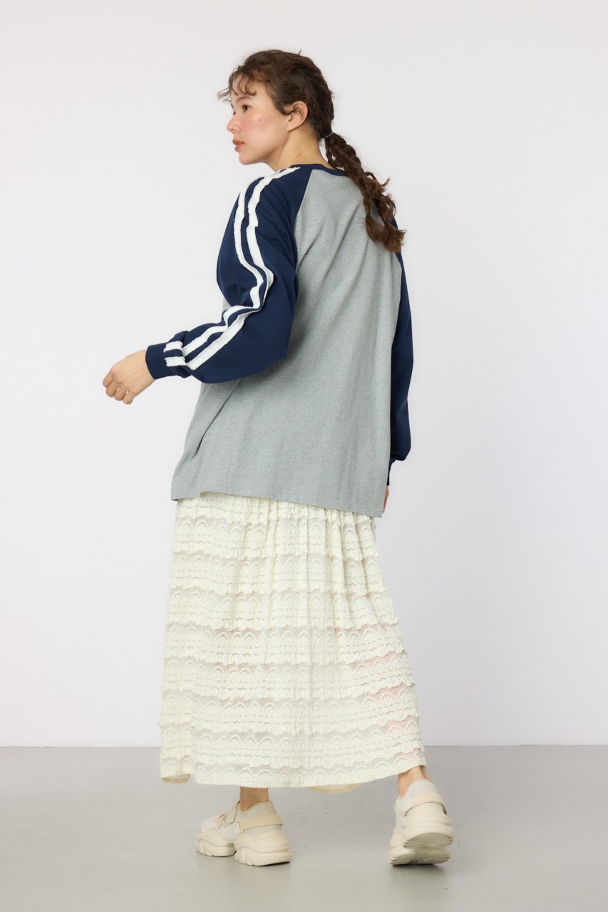 【UNISEX】ラインHOUSTON ロングスリーブTシャツ 柄GRY FREE