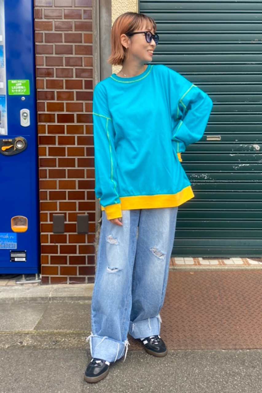 【一部店舗・WEB限定】Color ステッチL/S Tシャツ TQ FREE