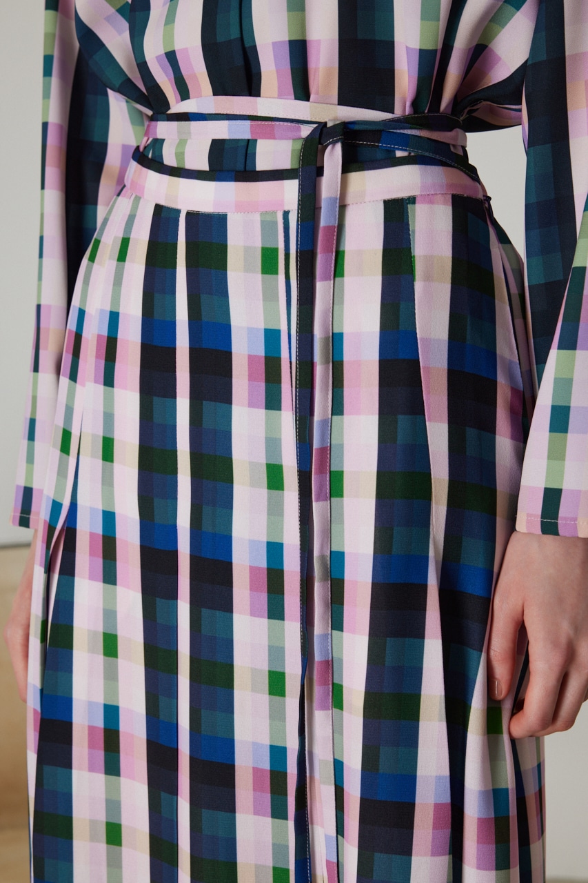 RIM.ARK | Geometric grid SK (LONG SKIRTS ) |RIM.ARK ONLINE STORE 