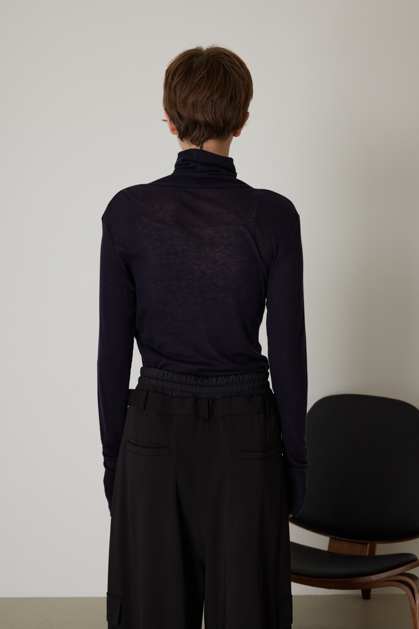 Standard turtleneck cut tops D/NVY FREE