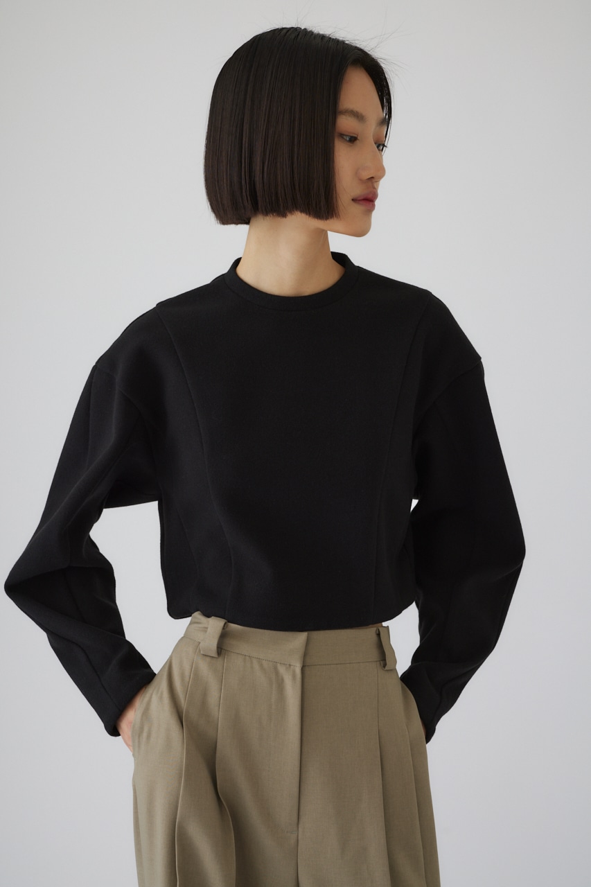 【LIMITED SALE】Warming jersey cropped PO BLK FREE