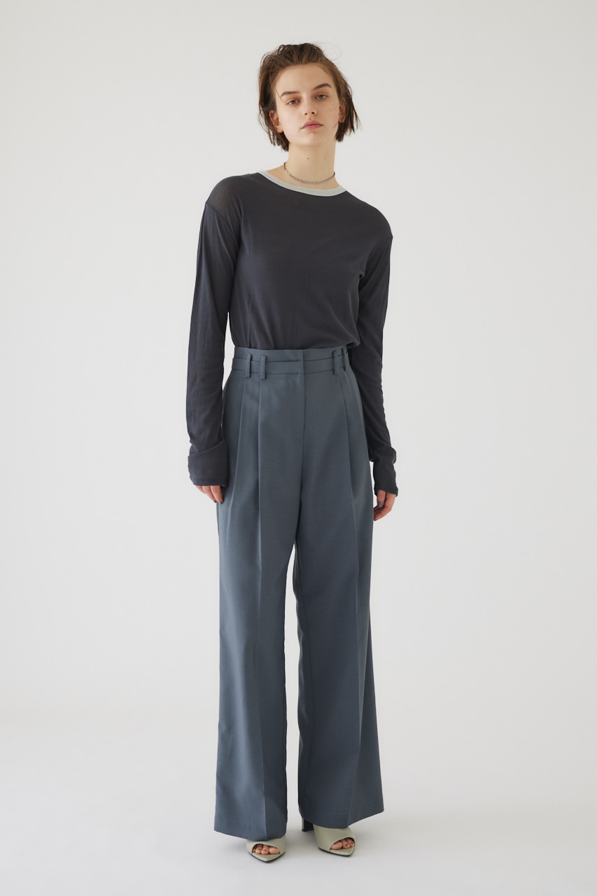 Double waist slacks GRY 38