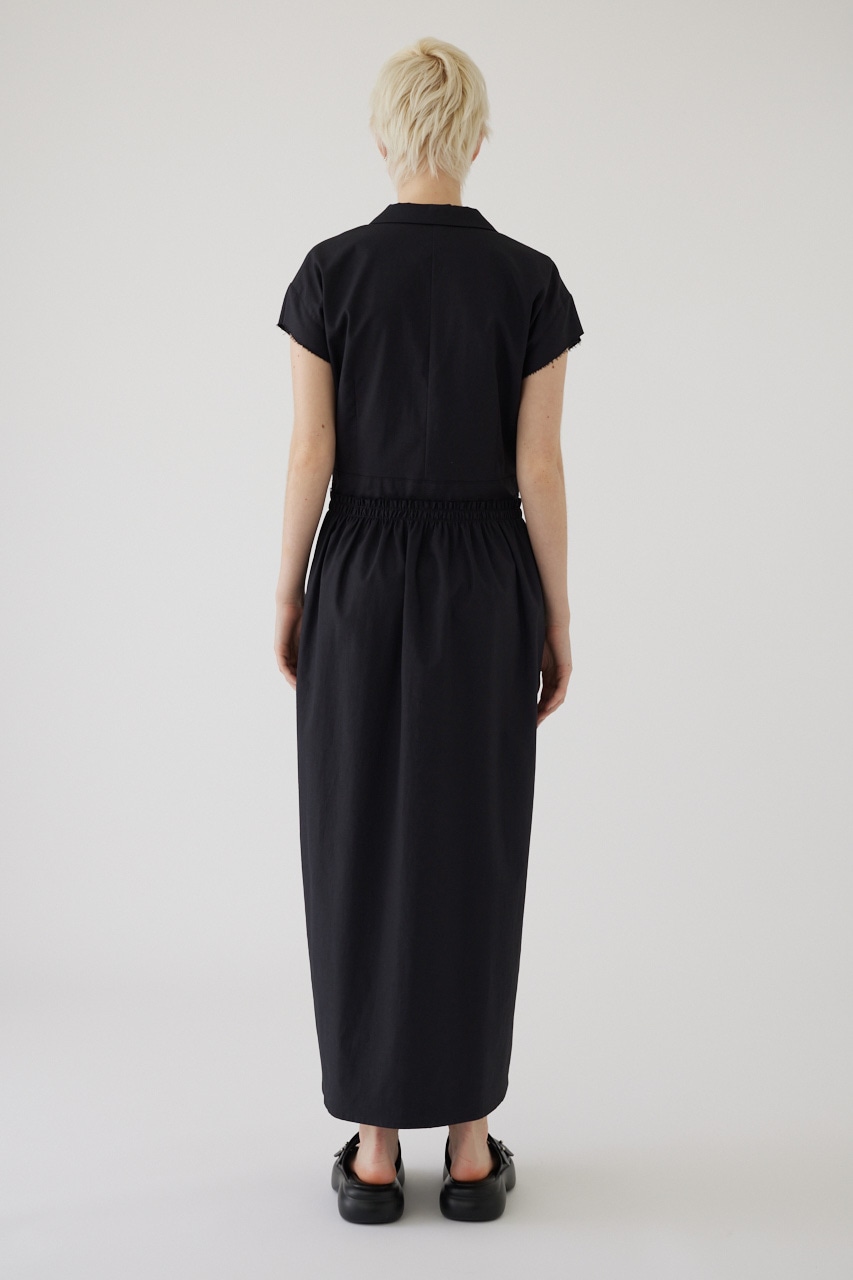 Waist narrow long dress BLK 36