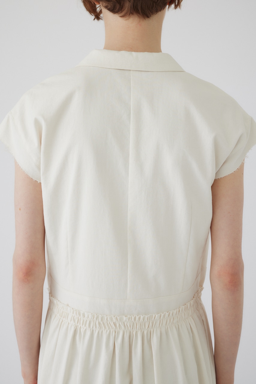 Waist narrow long dress O/WHT 36