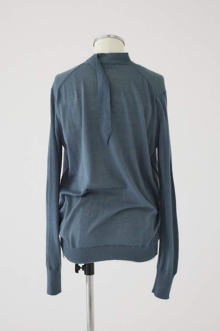 【LIMITED SALE】Classic tie knit L/BLU FREE