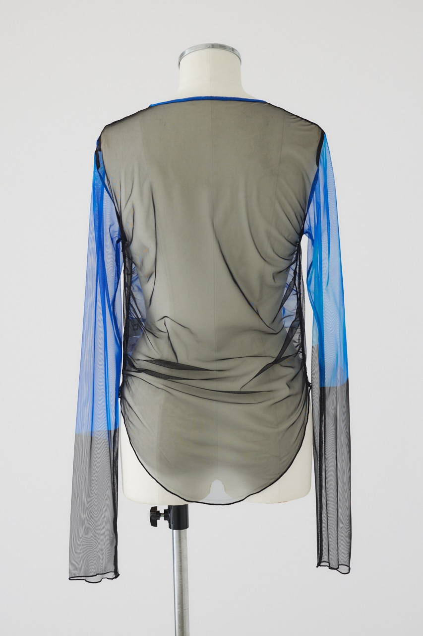 Photograph printed tops BLK FREE